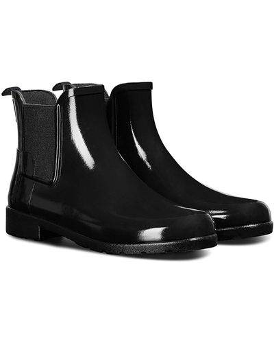 HUNTER Original Refined Chelsea Waterproof Rain Boot - Black
