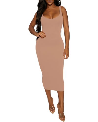 Naked Wardrobe The Nw Hourglass Midi Dress - Multicolor