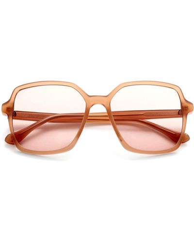Gemma Styles Lake Shore Drive 55mm Rectangle Sunglasses - Pink