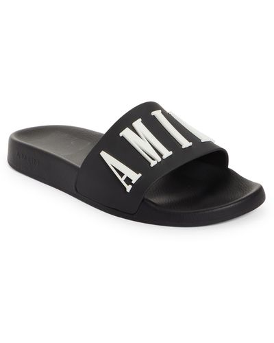 Amiri Logo Slide Sandal - Black