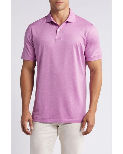Peter Millar Crown Crafted Instrumental Nouveau Jersey Performance Polo - Purple