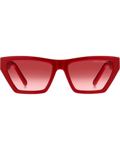 Marc Jacobs 55mm Gradient Cat Eye Sunglasses - Red