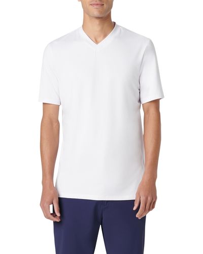 Bugatchi V-neck Performance T-shirt - White