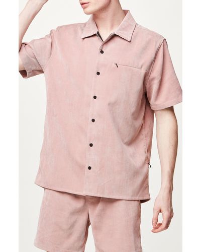 Picture Nollur Short Sleeve Corduroy Button-up Shirt - Pink