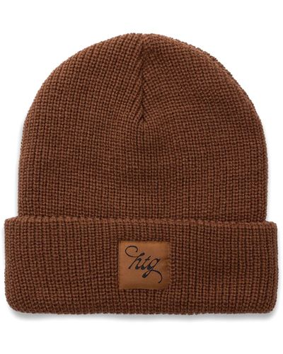 Honor The Gift Logo Patch Beanie - Brown
