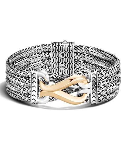 John Hardy Asli Classic Chain Link Multi Row Bracelet - Gray