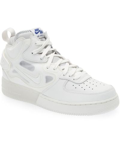 Nike Air Force 1 Mid React Basketball Shoe - White
