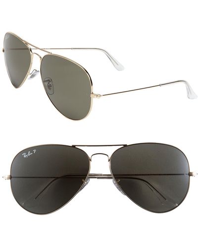 Ray-Ban Aviator 55mm Sunglasses - White