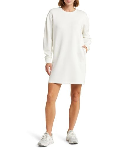 Spanx Airessentials Long Sleeve Knit Shift Dress - White