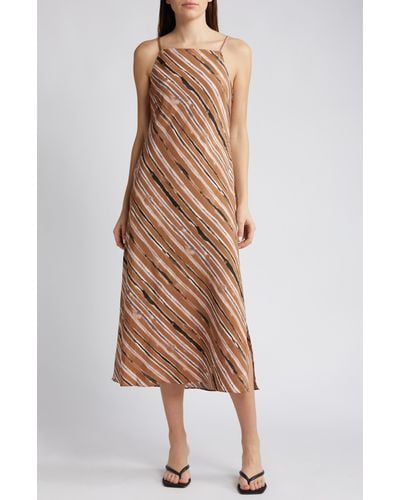 French Connection Gaia Flavia Textured Stripe Sundress - Natural