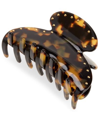 France Luxe Studded Couture Jaw Clip - Black