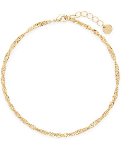 Brook and York Sophie Curb Chain Anklet - White