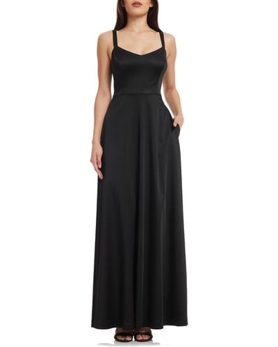 Dress the Population Nina Fit & Flare Gown - Black