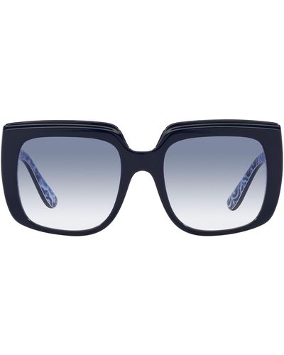 Dolce & Gabbana 54mm Gradient Square Sunglasses - Blue