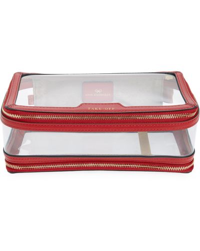 Anya Hindmarch In-flight Clear Travel Case - Red