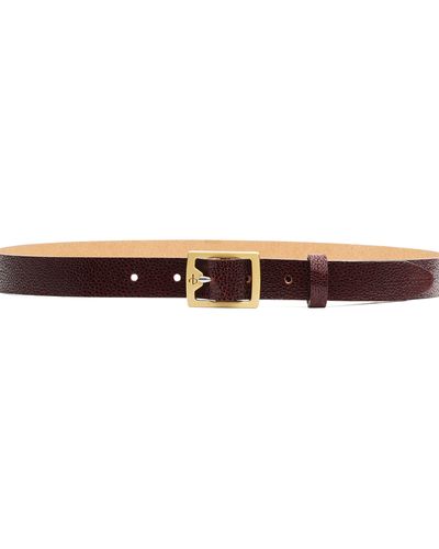 Rag & Bone Boyfriend 2.0 Textured Leather Belt - Brown