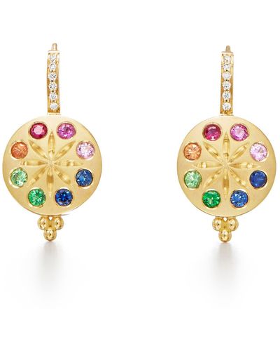 Temple St. Clair Celestial Horizon Drop Earrings - Yellow