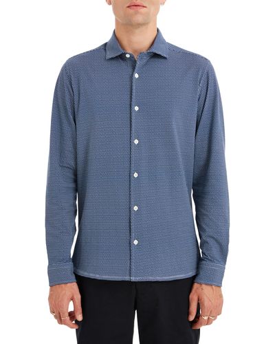 SealSkinz Hempnall Performance Organic Cotton Button-up Shirt - Blue