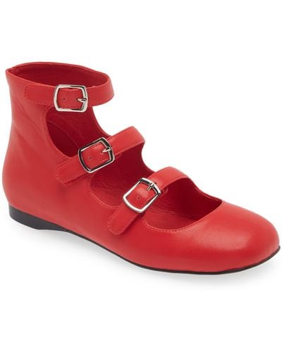 Jeffrey Campbell Talented Mary Jane Flat - Red
