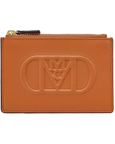 MCM Mode Travia Leather Card Case - Brown