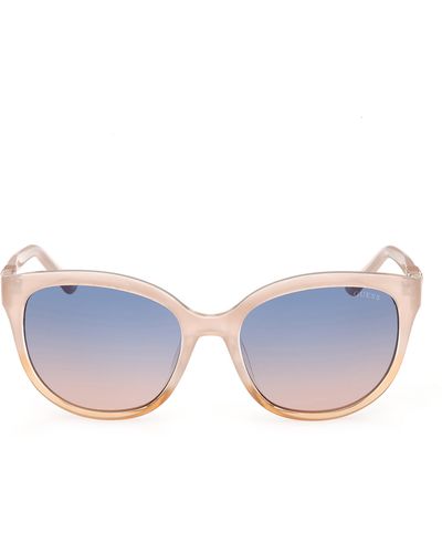 Guess 56mm Round Sunglasses - Blue