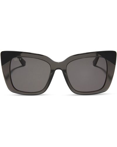 DIFF Lizzy 54mm Cat Eye Sunglasses - Black