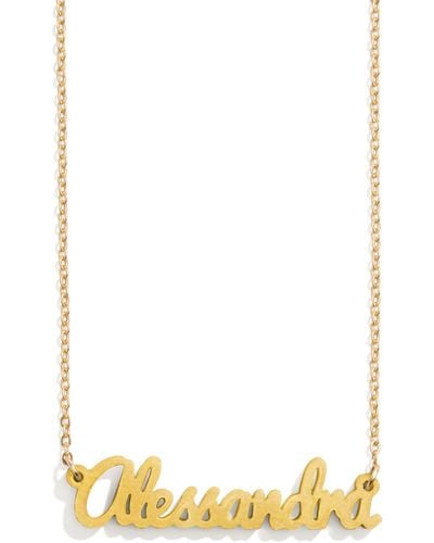 BaubleBar Personalized Pendant Necklace - Metallic