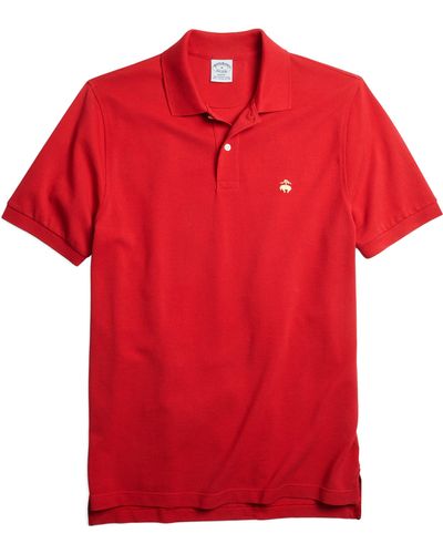 Brooks Brothers Slim Fit Stretch Cotton Piqué Polo - Red