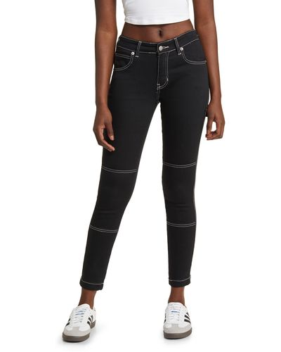 PTCL Mid Rise Cargo Skinny Jeans - Black