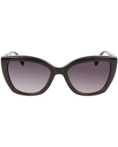 Longchamp Le Pilage 54mm Rectangular Sunglasses - Black