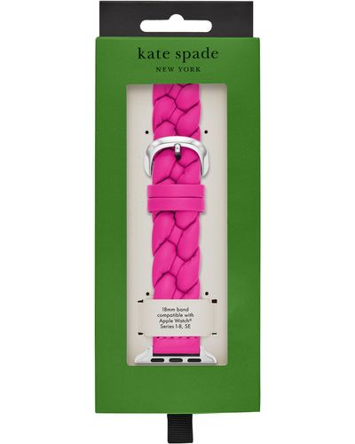 Kate Spade Braided Leather 18mm Apple Watch® Watchband - Pink