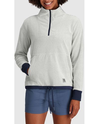 Outdoor Research Trail Mix Quarter Zip Pullover - Gray