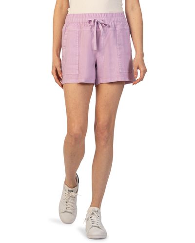 Kut From The Kloth Elastic Waist Shorts - Pink