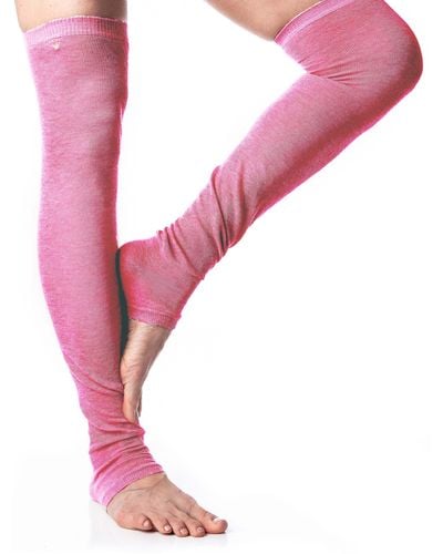 Arebesk Cotton Blend Leg Warmers - Pink