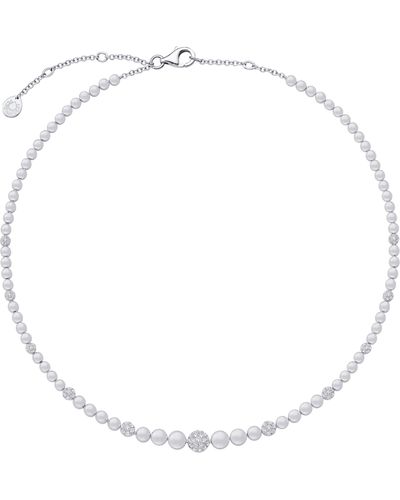 Sara Weinstock Isadora Cali Bead & Diamond Choker Necklace - White