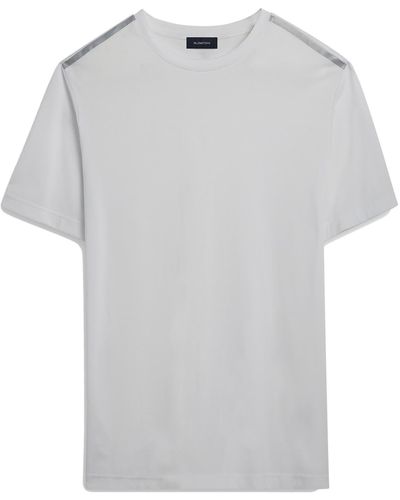 Bugatchi Reflective Tape T-shirt - Gray