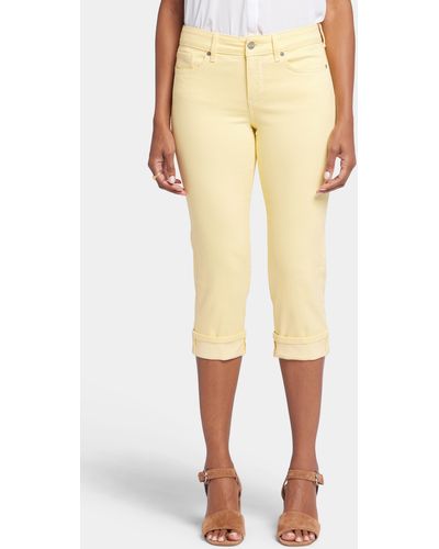 NYDJ Marilyn Straight Leg Capri Jeans - Yellow