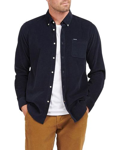 Barbour Ramsey Tailored Fit Corduroy Button-down Shirt - Blue