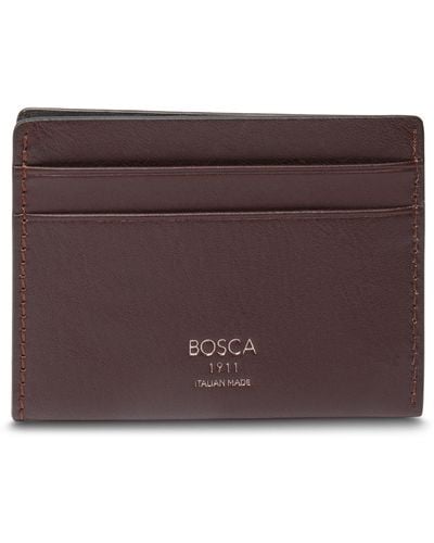 Bosca Weekend Leather Wallet - Purple