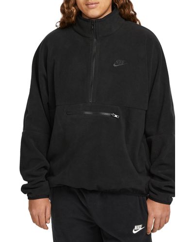 Nike Fleece Half Zip Sweatshirt - Black