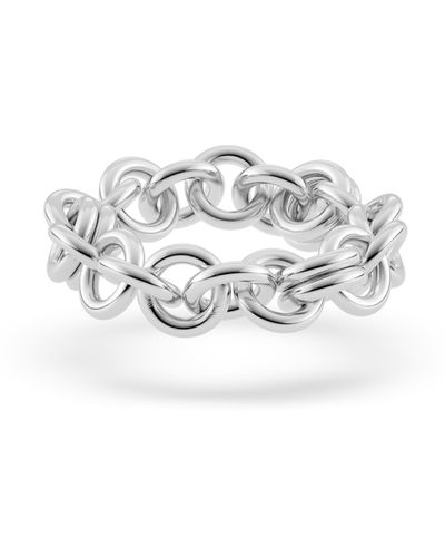 Spinelli Kilcollin Serpens Stainless Steel Chain Ring - White