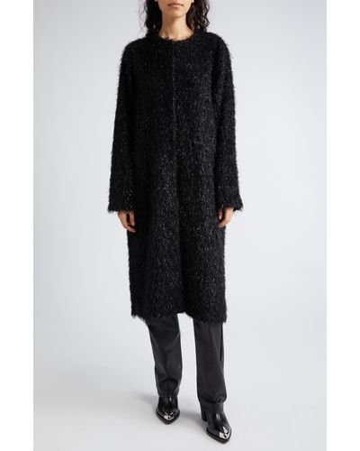 Stine Goya Alec Metallic Sweater Coat - Black