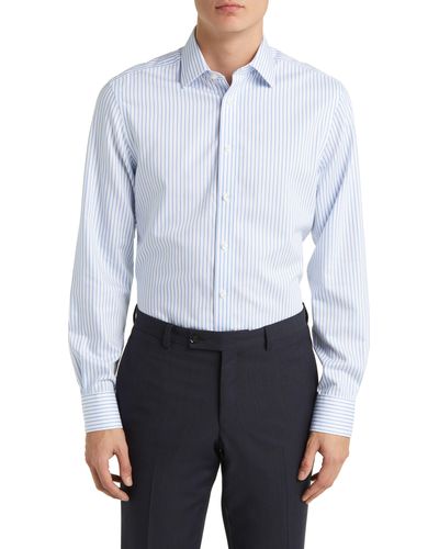 Charles Tyrwhitt Slim Fit Non-iron Stripe Twill Dress Shirt - White