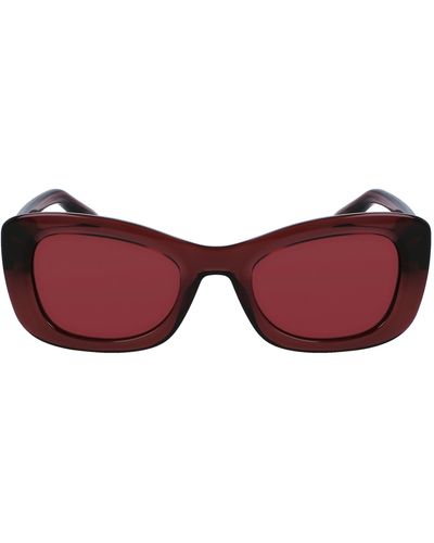 Victoria Beckham 50mm Butterfly Sunglasses - Red