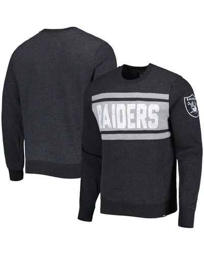 '47 Black Las Vegas Raiders Double Block Pullover Hoodie