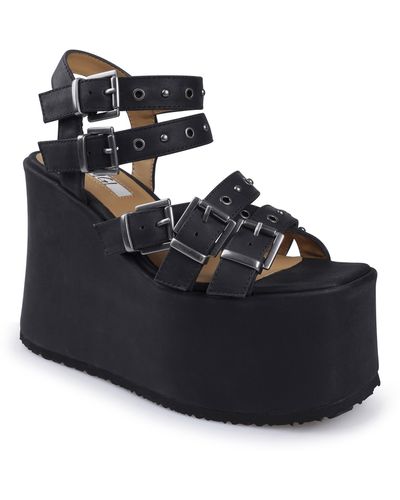 Zigi Vianca Platform Wedge Sandal - Black