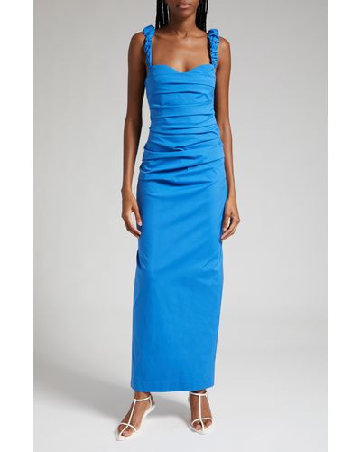 Sir. The Label Azul Balconette Gown - Blue