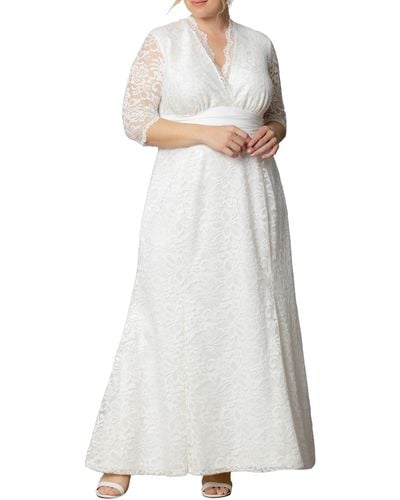 Kiyonna Amour Lace Gown - White