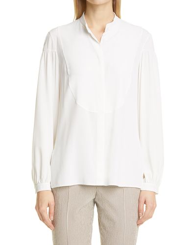 Akris Punto Stripe High/low Shirt - White