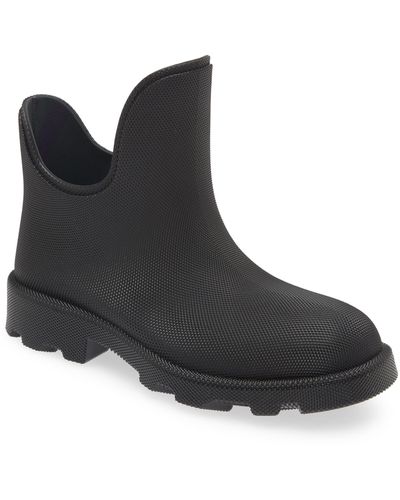 Burberry Ray Textured Ankle Boot - Black